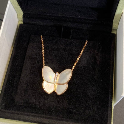 [⭐Sparkve]BUTTERFLY GOLD MOP DIAMOND NECKLACE