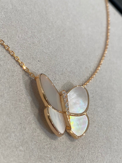 [⭐Sparkve]BUTTERFLY GOLD MOP DIAMOND NECKLACE