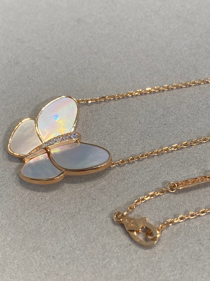 [⭐Sparkve]BUTTERFLY GOLD MOP DIAMOND NECKLACE