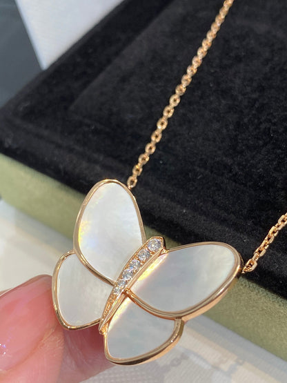 [⭐Sparkve]BUTTERFLY GOLD MOP DIAMOND NECKLACE