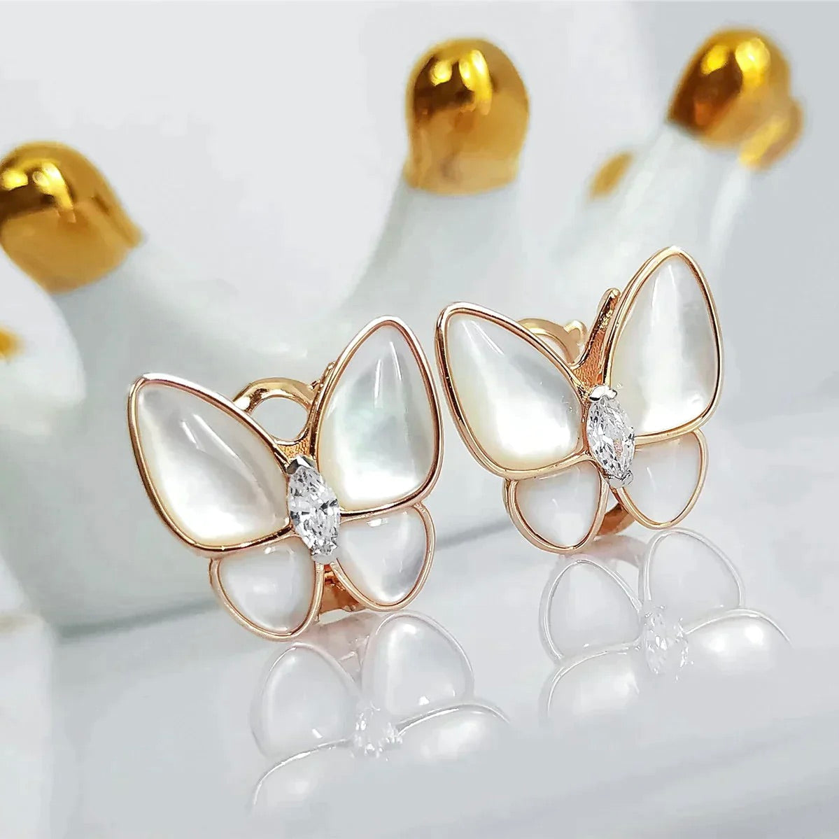 [⭐Sparkve]BUTTERFLY MOP DIAMOND EARRINGS