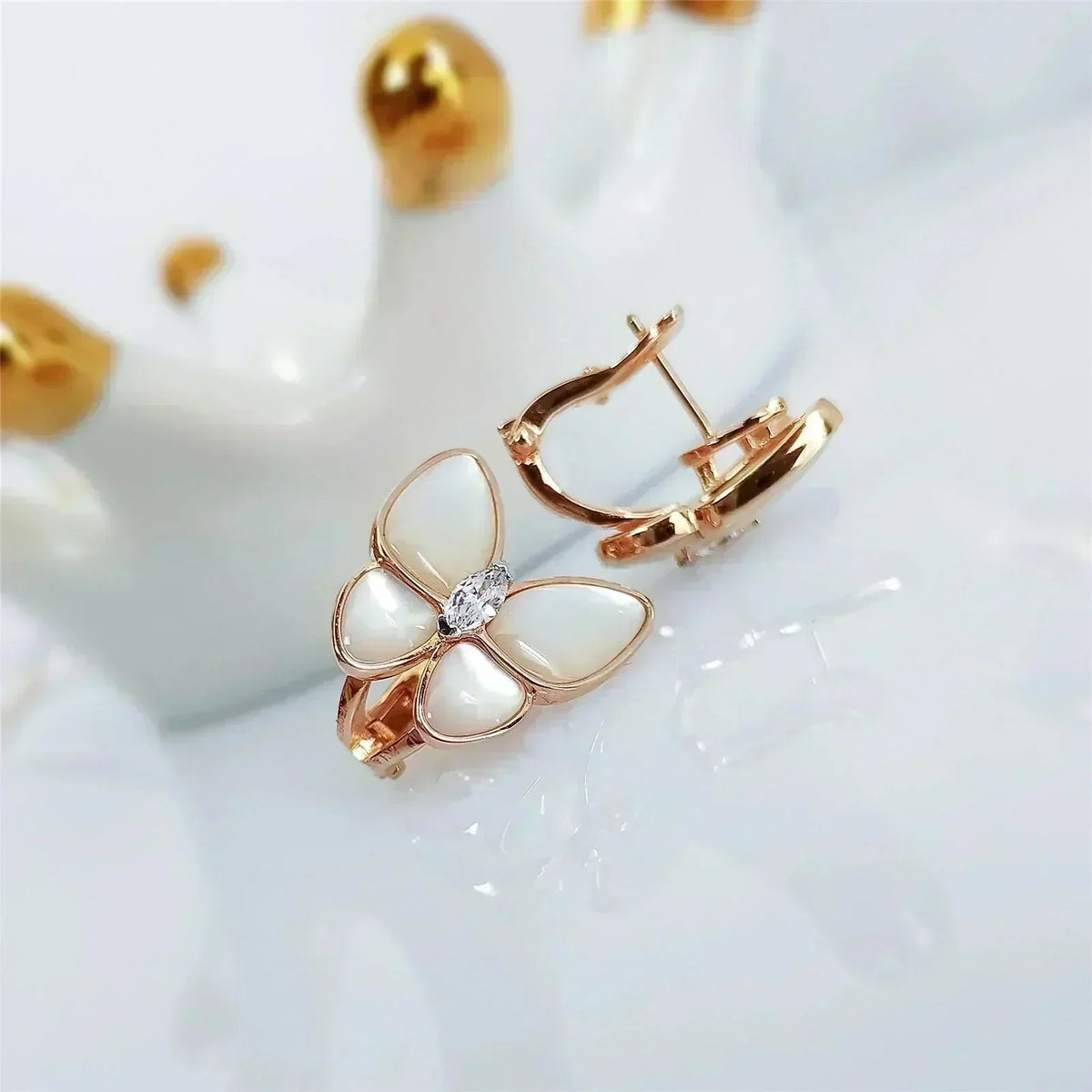 [⭐Sparkve]BUTTERFLY MOP DIAMOND EARRINGS