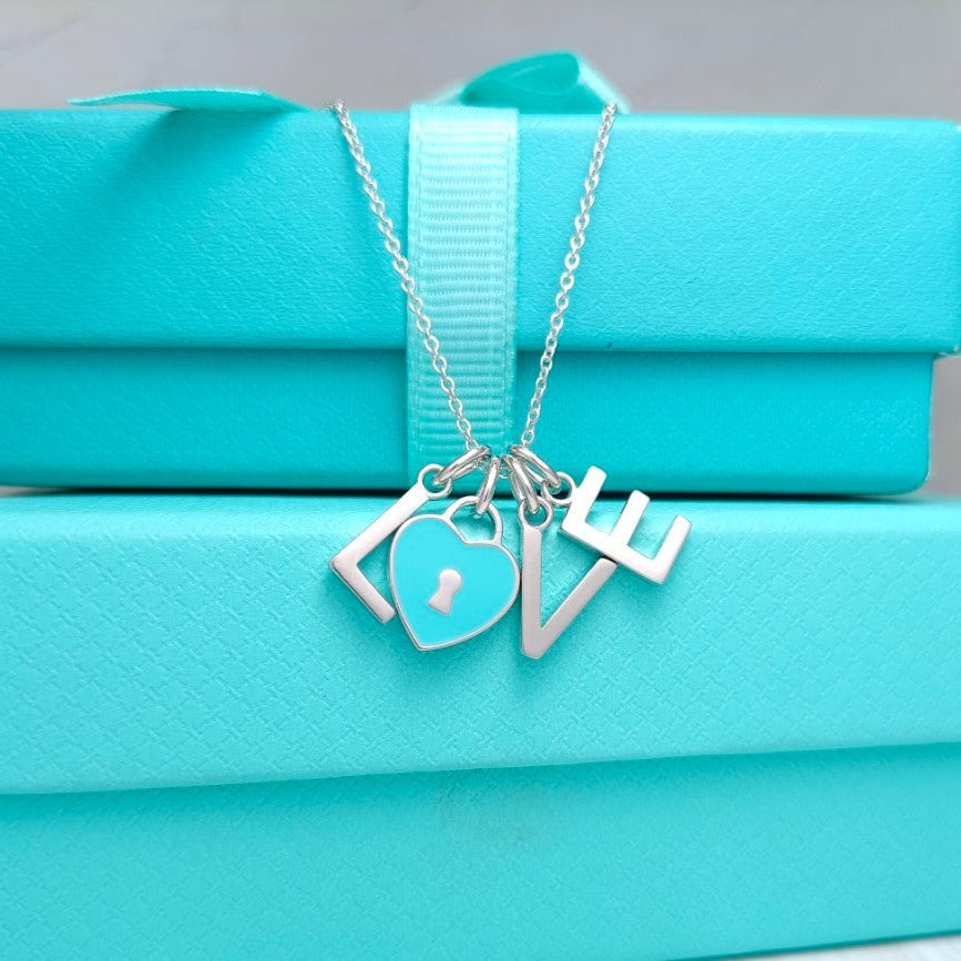 [⭐Sparkve Jewels]LOVE TEXT PEDANT NECKLACE