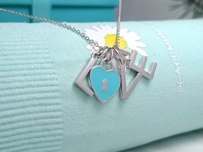 [⭐Sparkve Jewels]LOVE TEXT PEDANT NECKLACE