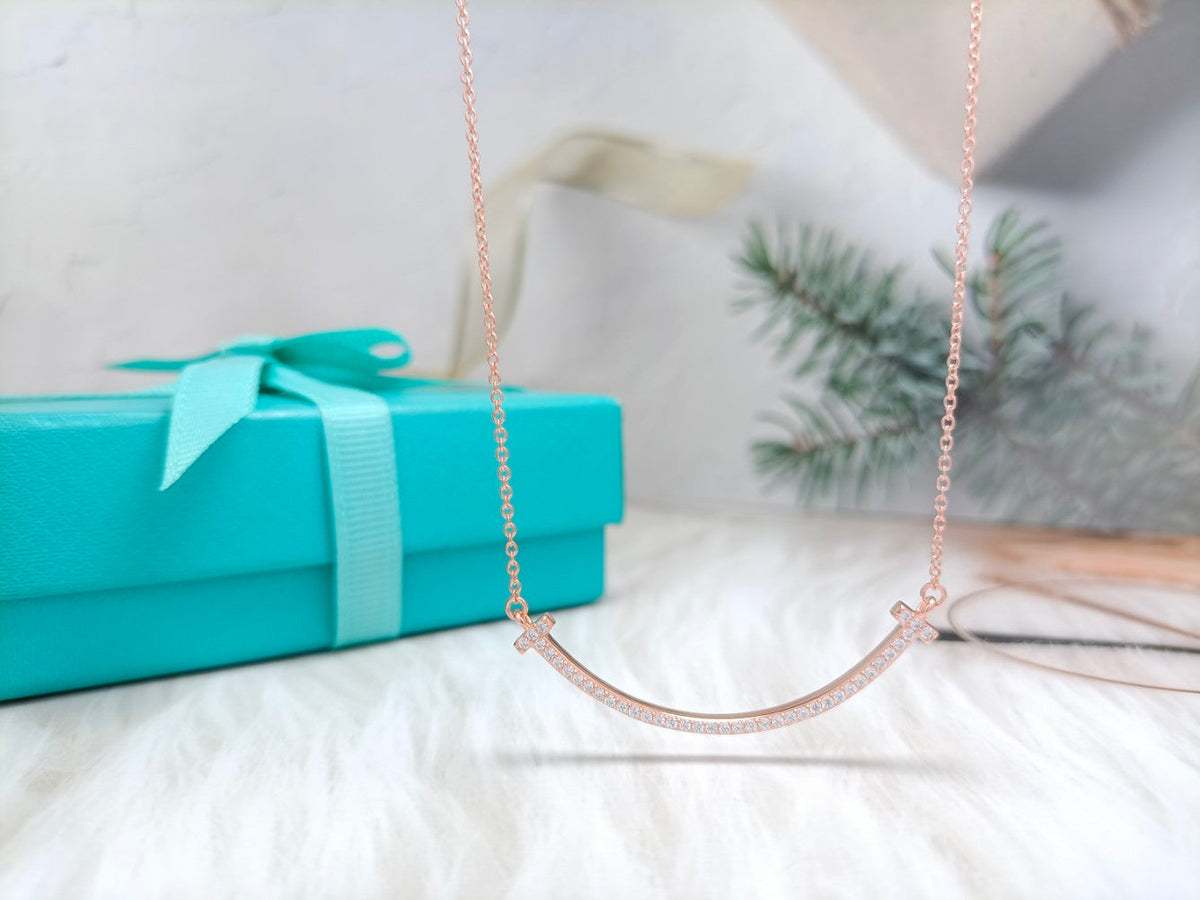 [⭐Sparkve Jewels]BIG SMILE PEDANT DIAMOND NECKLACE
