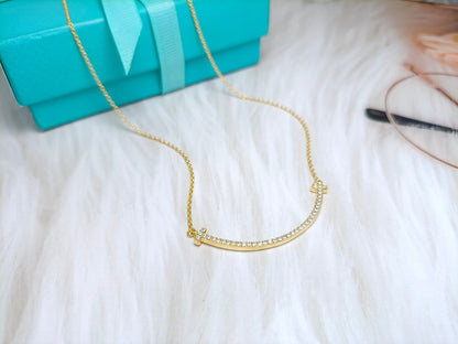 [⭐Sparkve Jewels]BIG SMILE PEDANT DIAMOND NECKLACE