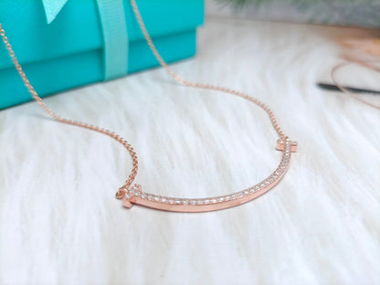 [⭐Sparkve Jewels]BIG SMILE PEDANT DIAMOND NECKLACE