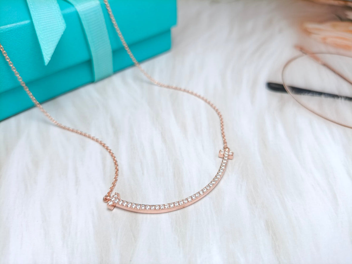 [⭐Sparkve Jewels]BIG SMILE PEDANT DIAMOND NECKLACE