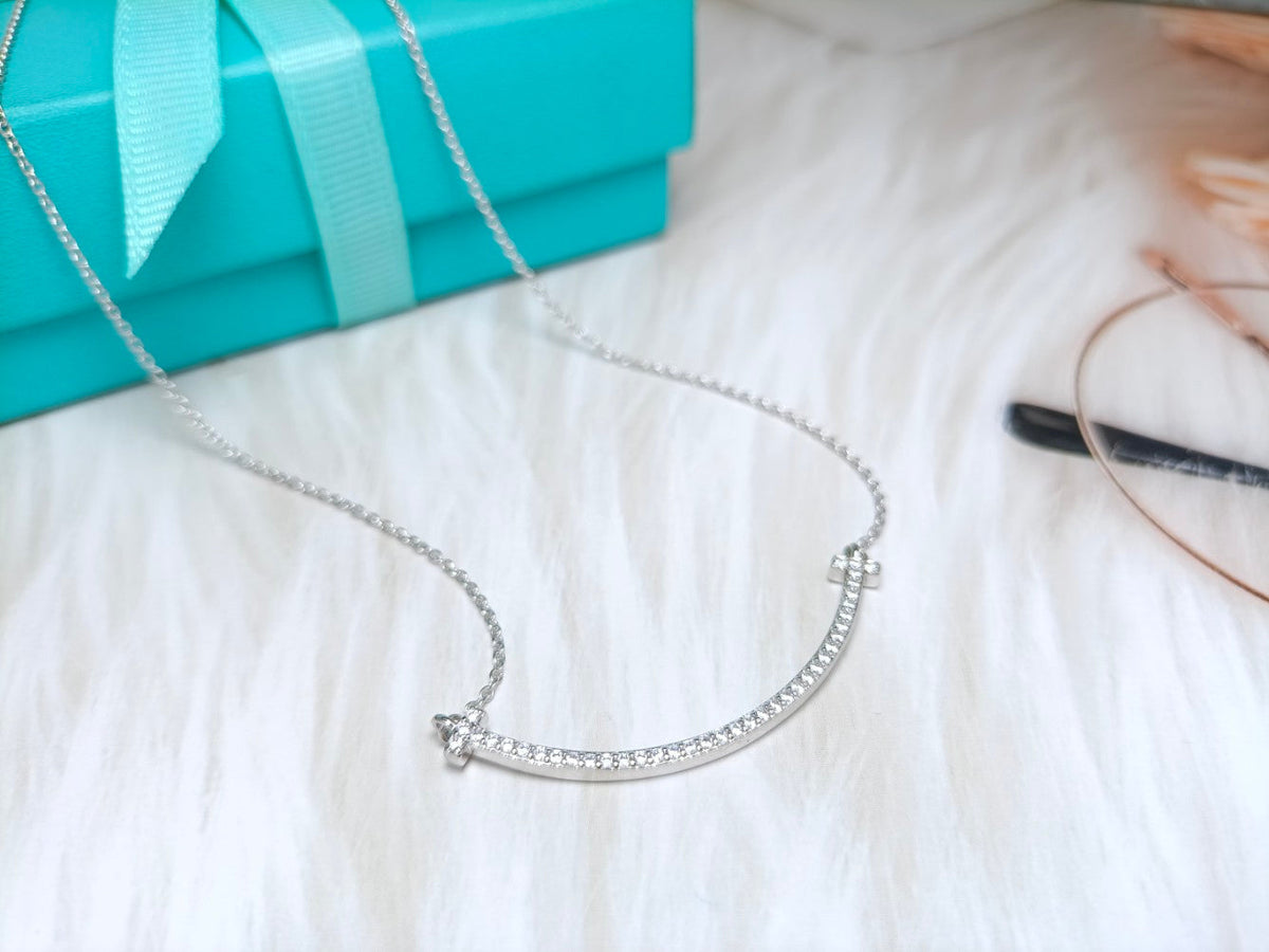 [⭐Sparkve Jewels]BIG SMILE PEDANT DIAMOND NECKLACE