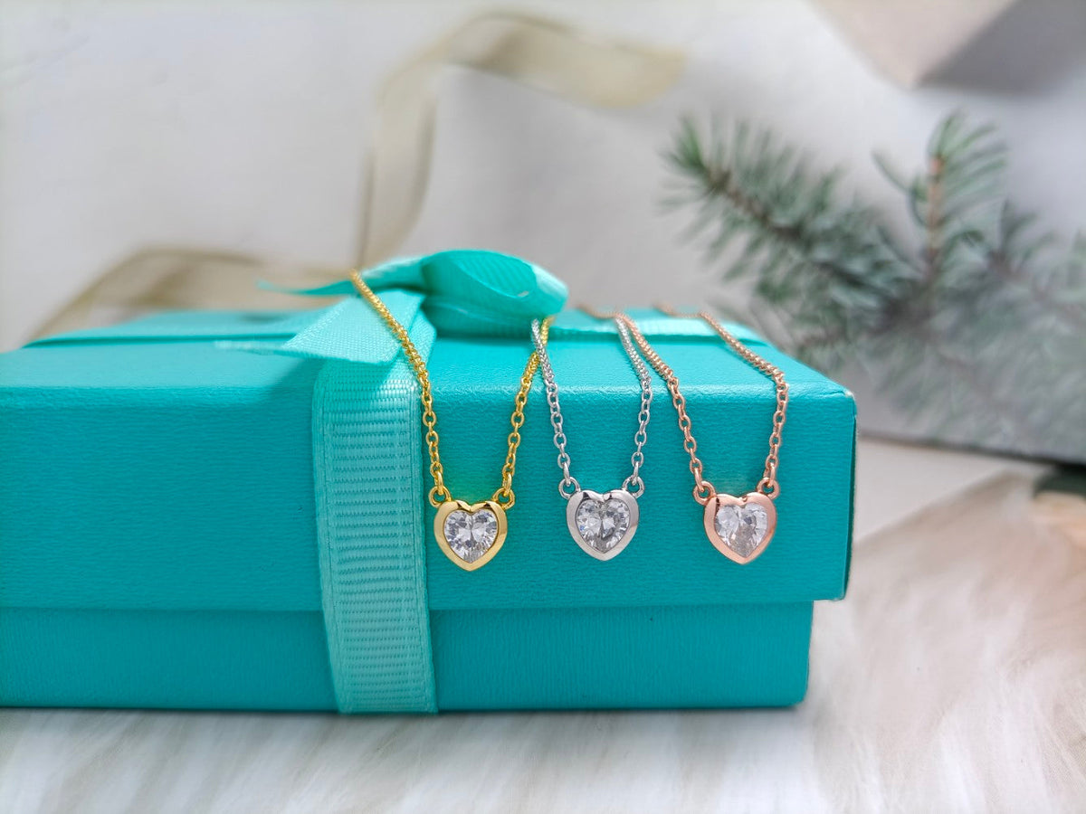 [⭐Sparkve Jewels]HEART BIG DIAMOND NECKLACE