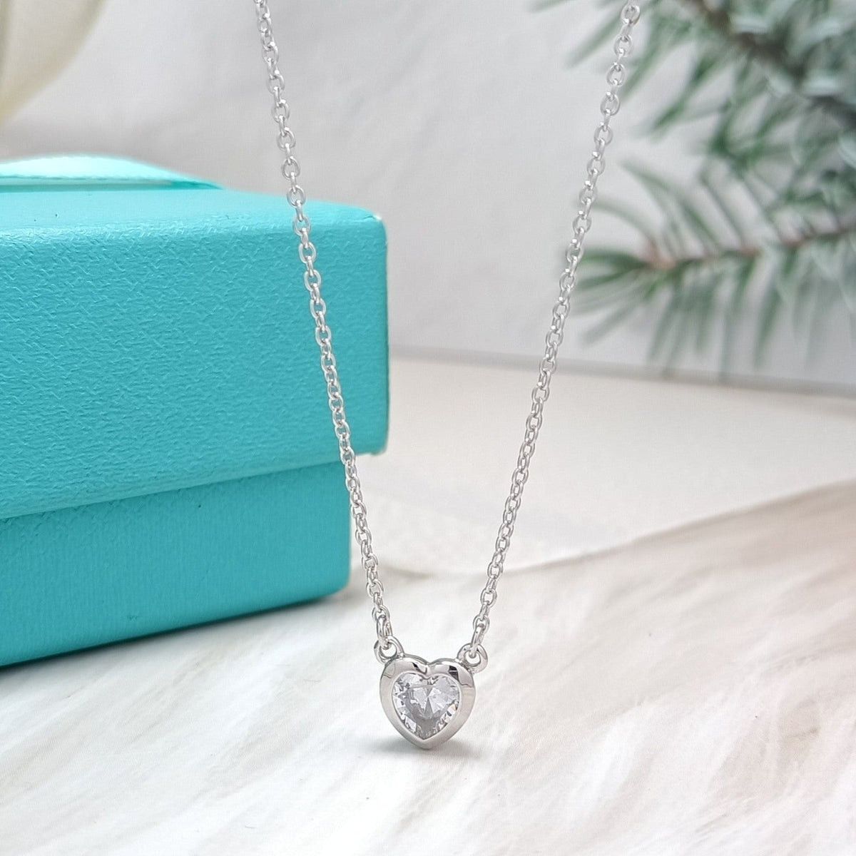 [⭐Sparkve Jewels]HEART BIG DIAMOND NECKLACE