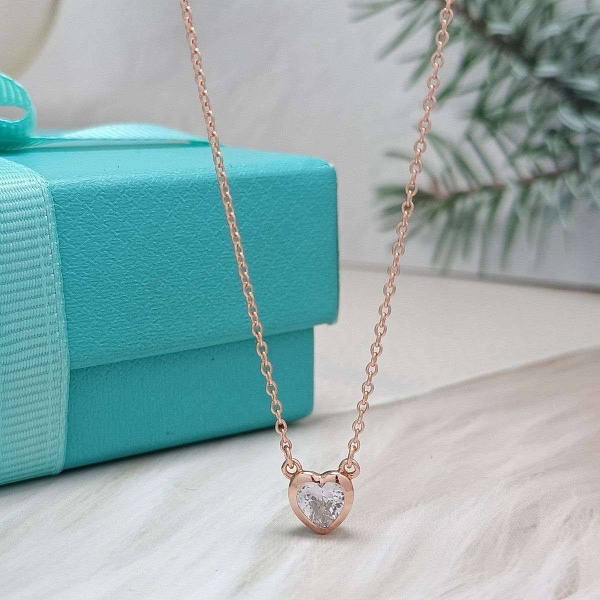 [⭐Sparkve Jewels]HEART BIG DIAMOND NECKLACE