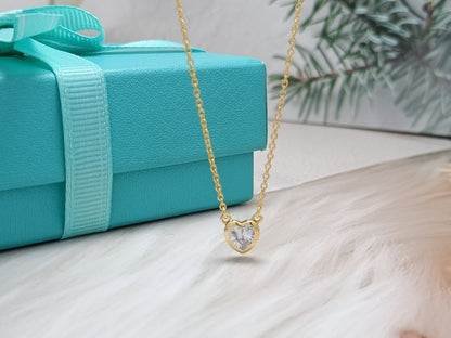 [⭐Sparkve Jewels]HEART BIG DIAMOND NECKLACE