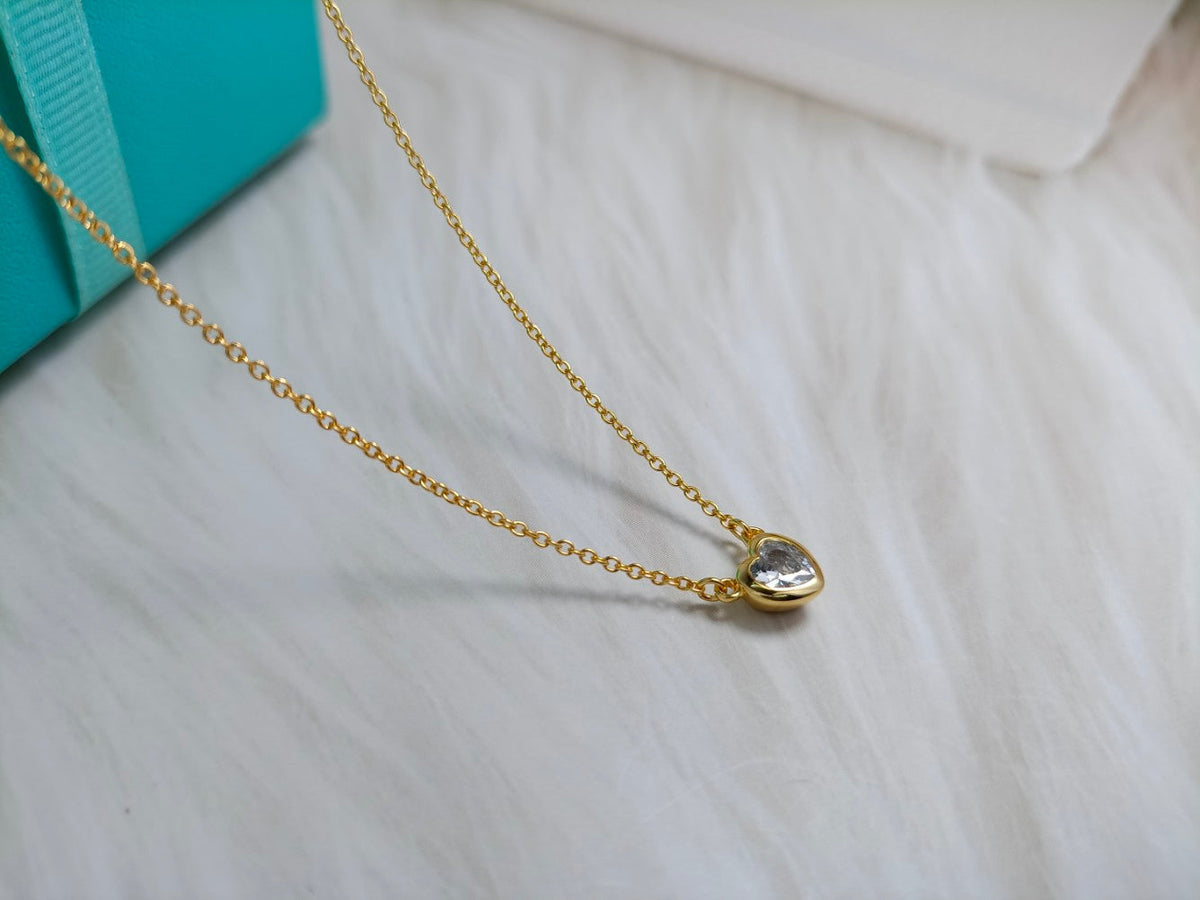 [⭐Sparkve Jewels]HEART BIG DIAMOND NECKLACE