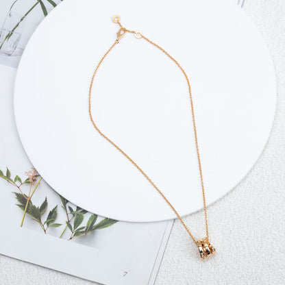 [⭐Sparkve]SERPENTI PINK GOLD NECKLACE DIAMOND