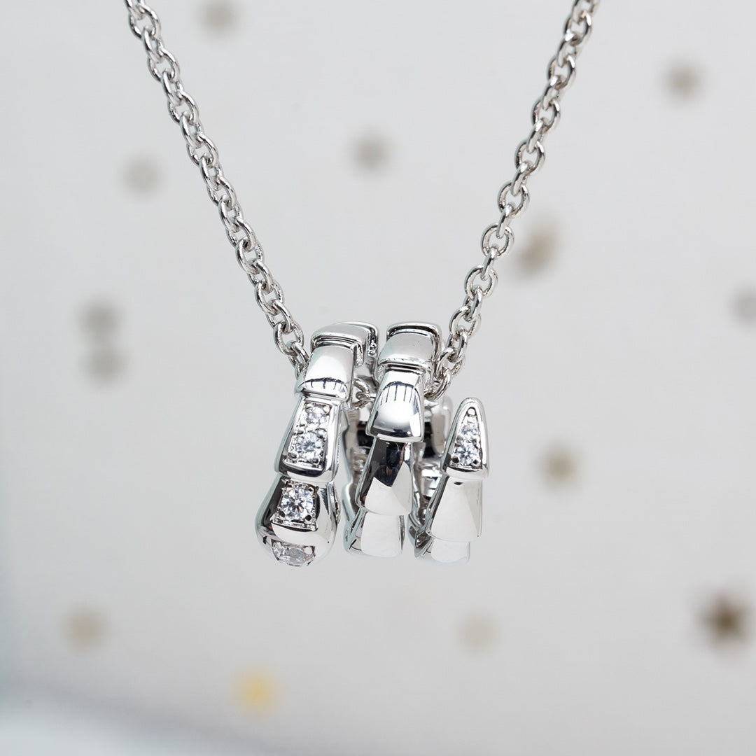 [⭐Sparkve]SERPENTI SILVER NECKLACE DIAMOND