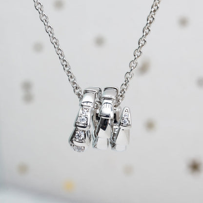 [⭐Sparkve]SERPENTI SILVER NECKLACE DIAMOND