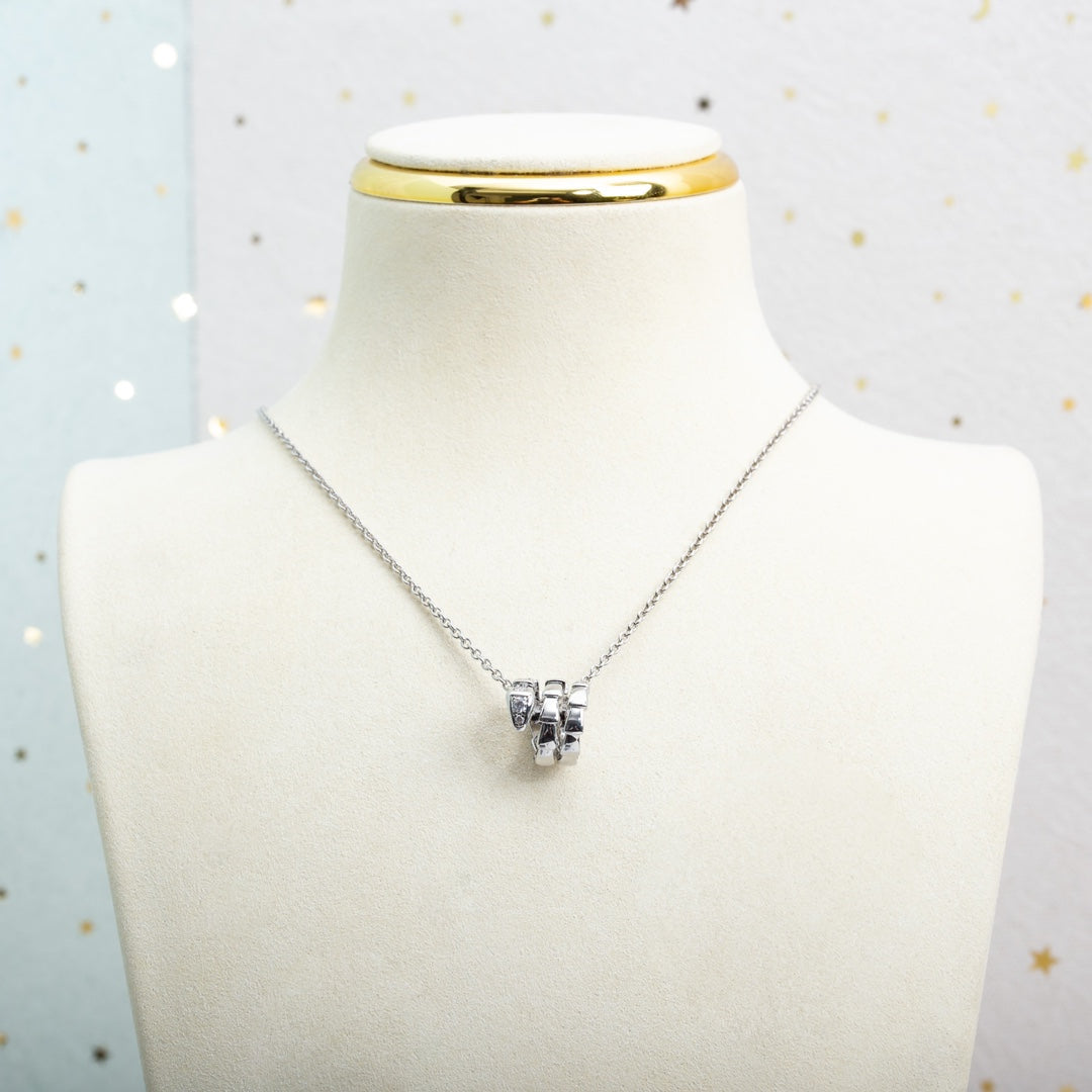 [⭐Sparkve]SERPENTI SILVER NECKLACE DIAMOND