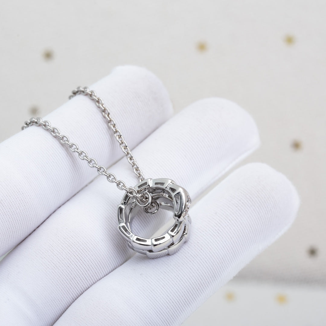 [⭐Sparkve]SERPENTI SILVER NECKLACE DIAMOND
