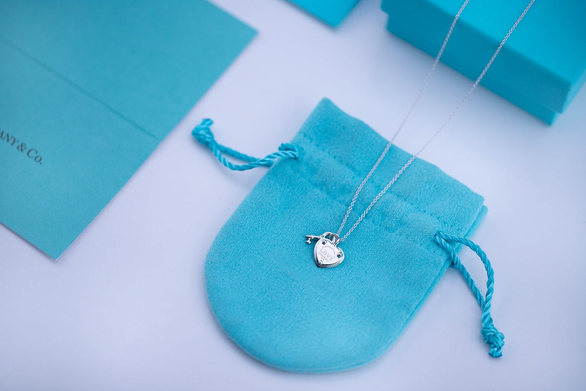[⭐Sparkve Jewels]KEY AND HEART SILVER NECKLACE