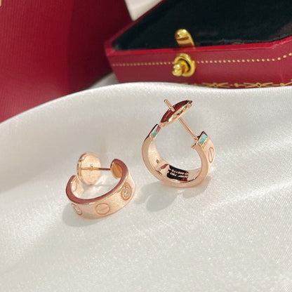[⭐Sparkve]LOVE EARRINGS 5.7MM 2 DIAMONDS