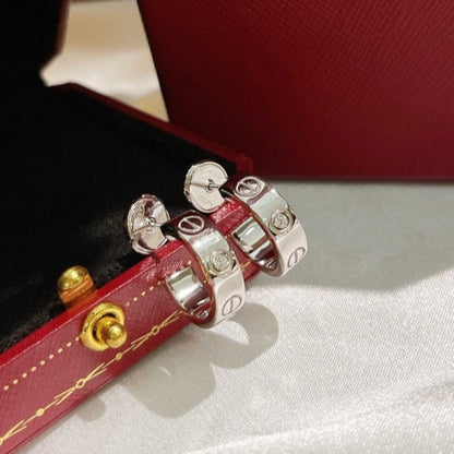 [⭐Sparkve]LOVE EARRINGS 5.7MM 2 DIAMONDS