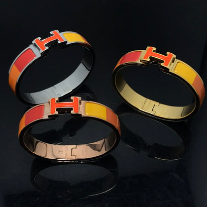 [⭐Sparkve]H BRACELET ORANGE RAINBOW CERAMIC