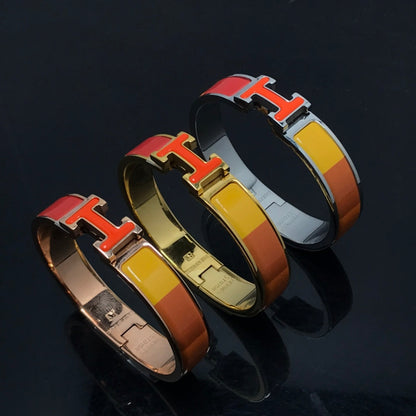 [⭐Sparkve]H BRACELET ORANGE RAINBOW CERAMIC