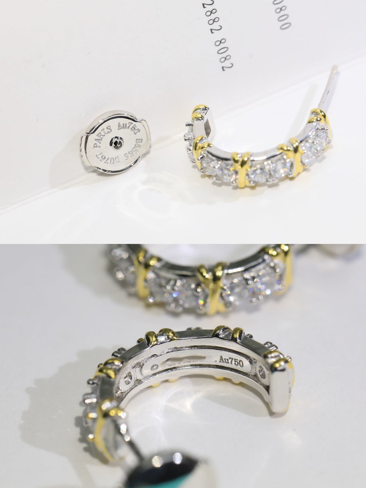 [⭐Sparkve Jewels]TWENTY STONE HOOP GOLD EARRINGS