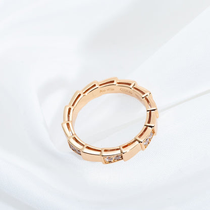 [⭐Sparkve]SERPENTI RING PINK GOLD  3MM