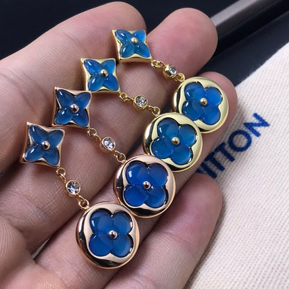 [⭐Sparkve]STAR AND SUN AGATE DIAMOND EARRINGS