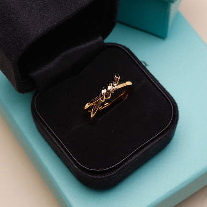[⭐Sparkve Jewels]KNOT RING PINK GOLD