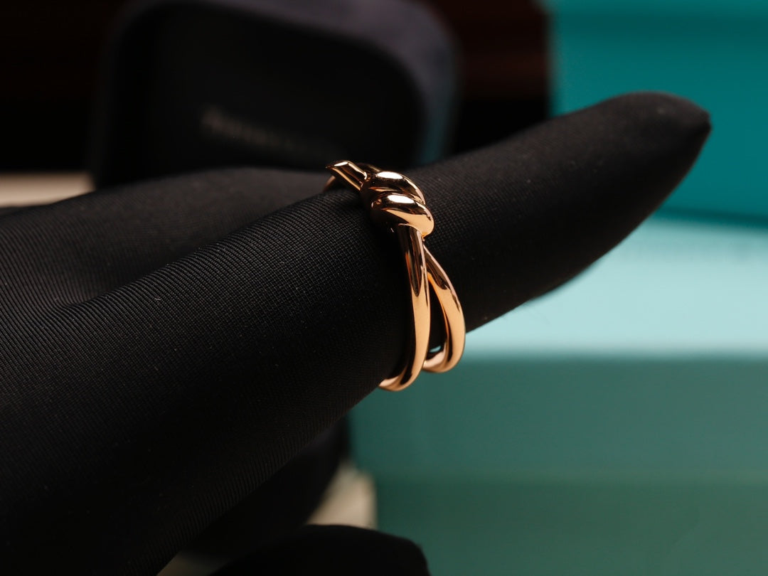 [⭐Sparkve Jewels]KNOT RING PINK GOLD