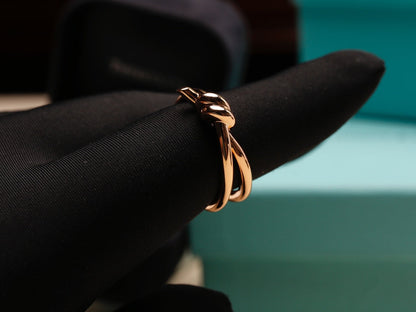 [⭐Sparkve Jewels]KNOT RING PINK GOLD