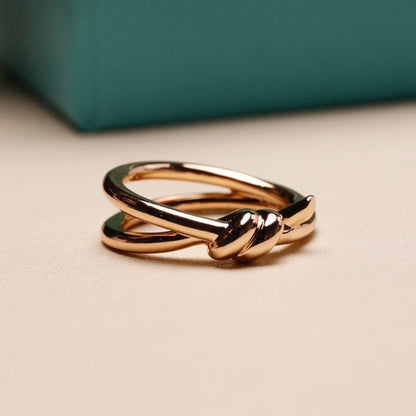 [⭐Sparkve Jewels]KNOT RING PINK GOLD