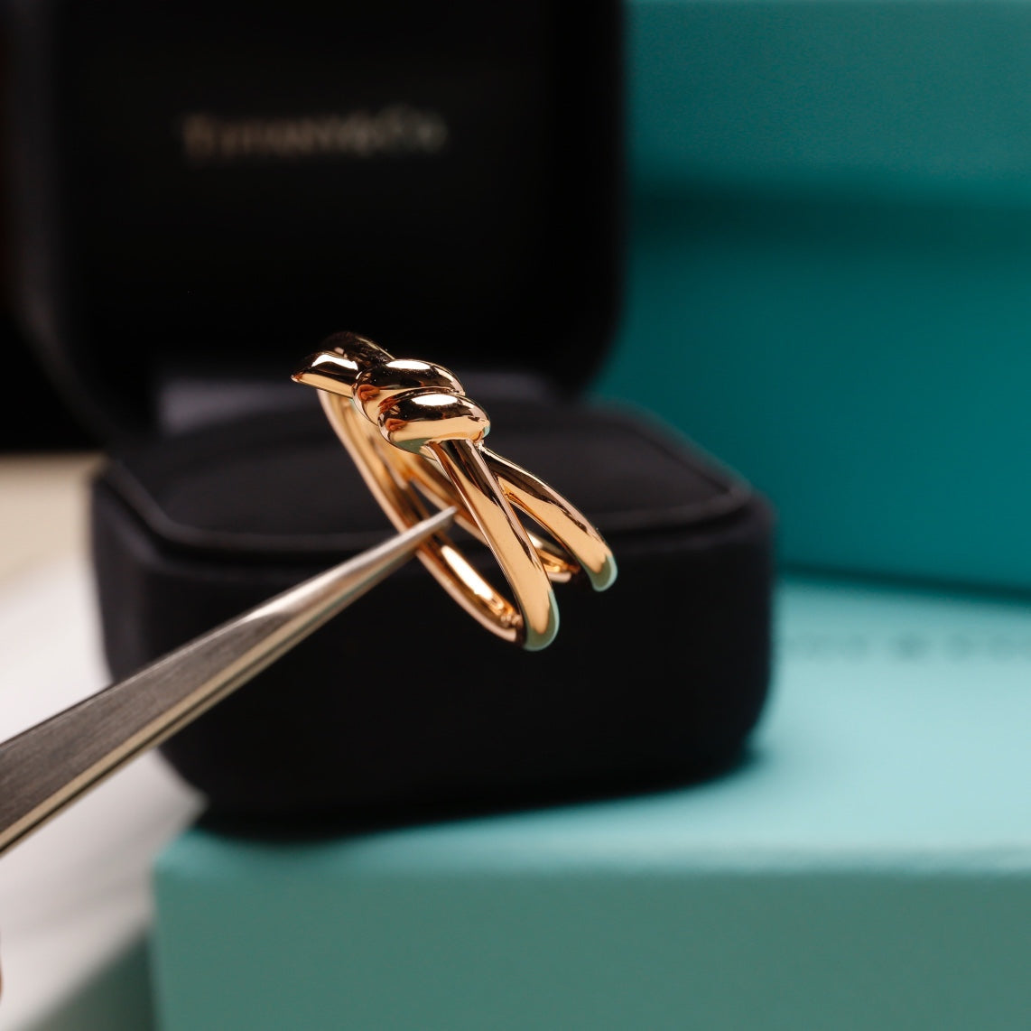 [⭐Sparkve Jewels]KNOT RING PINK GOLD