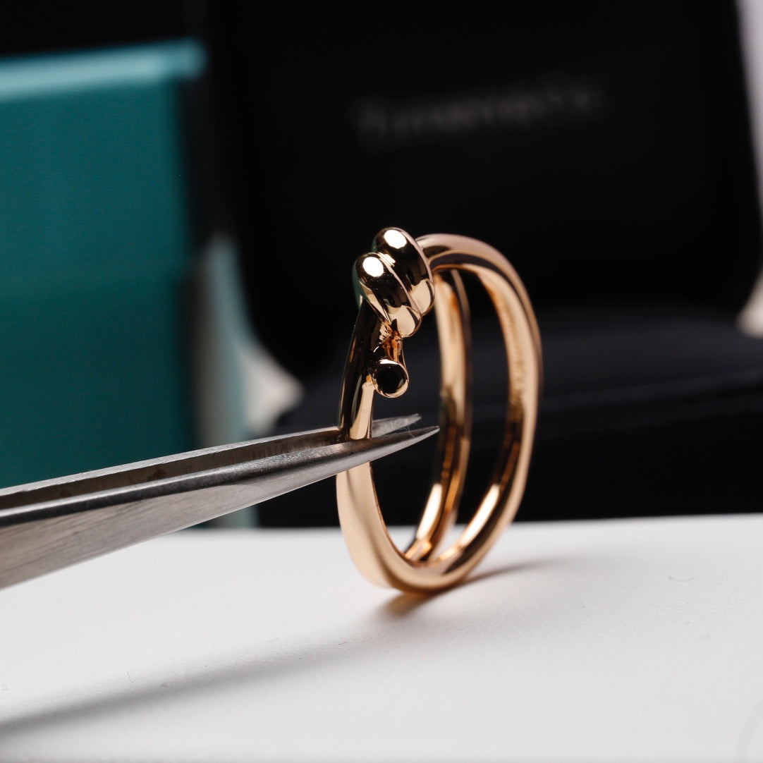 [⭐Sparkve Jewels]KNOT RING PINK GOLD