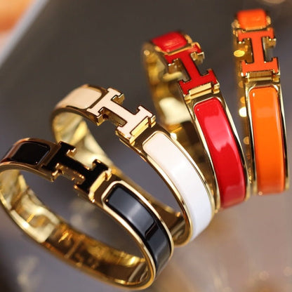 [⭐Sparkve]H BRACELET 12MM GOLD