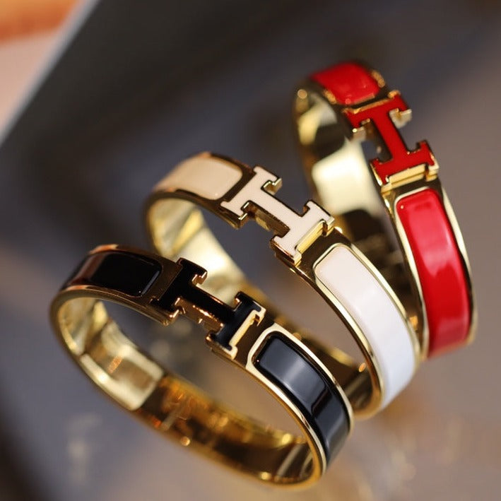[⭐Sparkve]H BRACELET 12MM GOLD