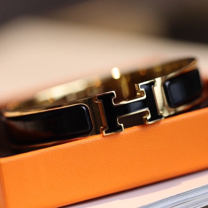 [⭐Sparkve]H BRACELET 12MM GOLD