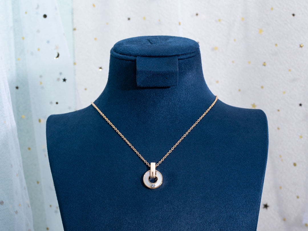 [⭐Sparkve]GARI NECKLACE PINK GOLD MOP