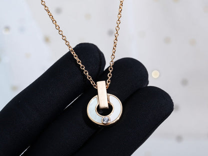 [⭐Sparkve]GARI NECKLACE PINK GOLD MOP