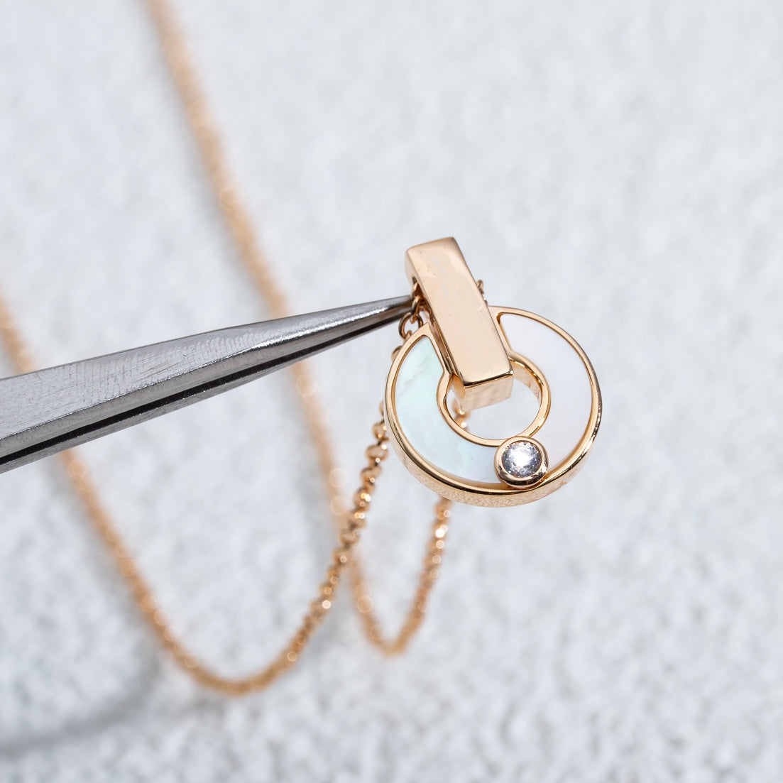 [⭐Sparkve]GARI NECKLACE PINK GOLD MOP