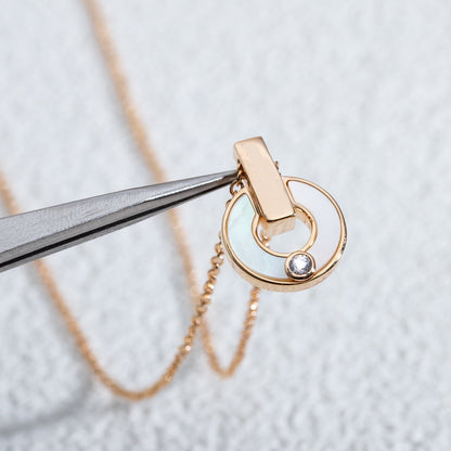 [⭐Sparkve]GARI NECKLACE PINK GOLD MOP