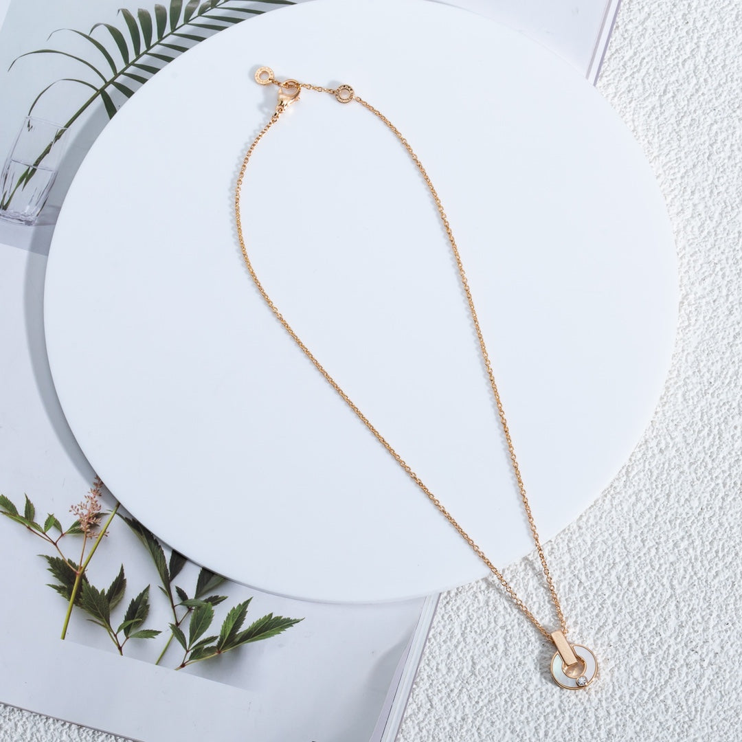 [⭐Sparkve]GARI NECKLACE PINK GOLD MOP