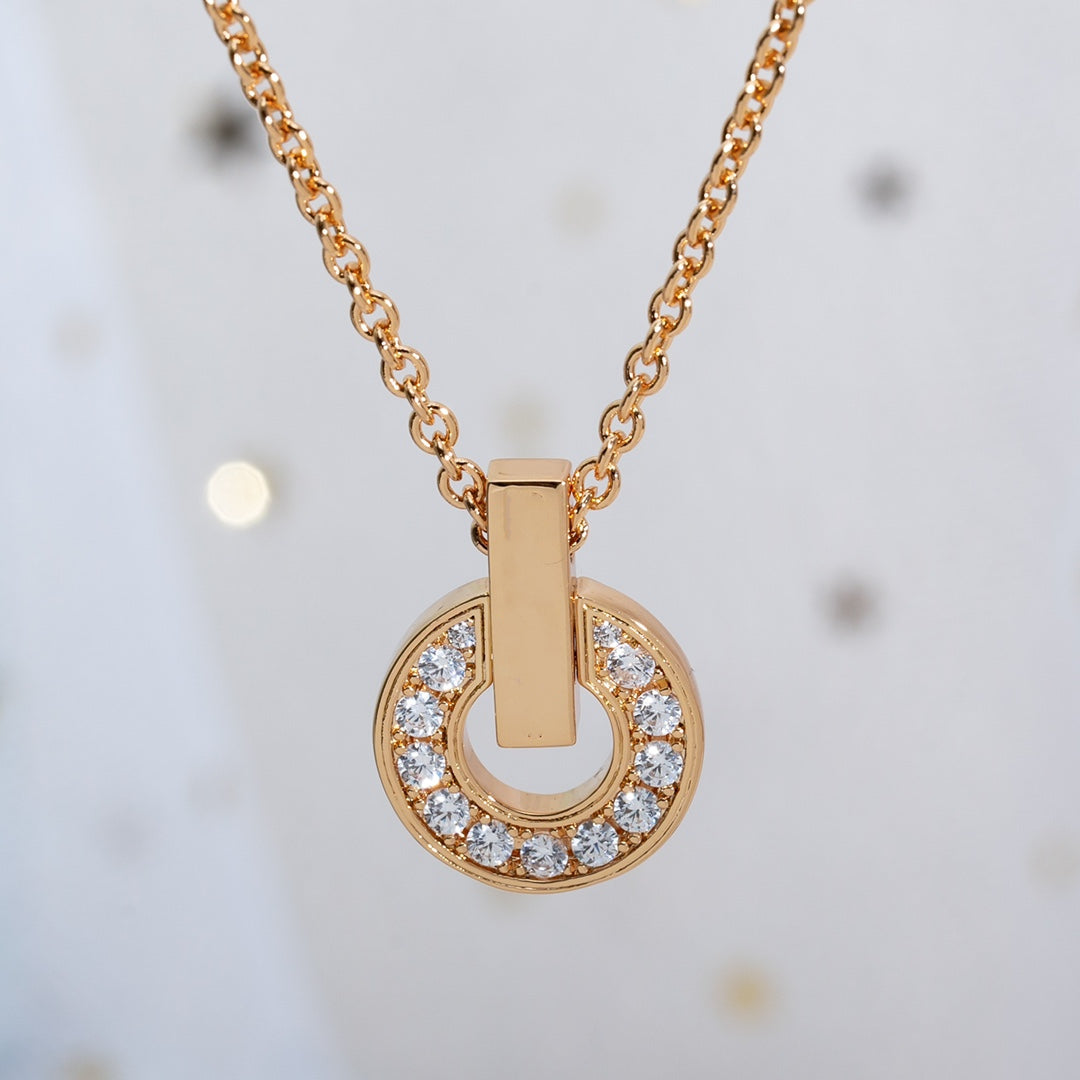 [⭐Sparkve]GARI NECKLACE PINK GOLD DIAMOND
