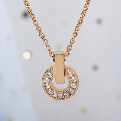 [⭐Sparkve]GARI NECKLACE PINK GOLD DIAMOND