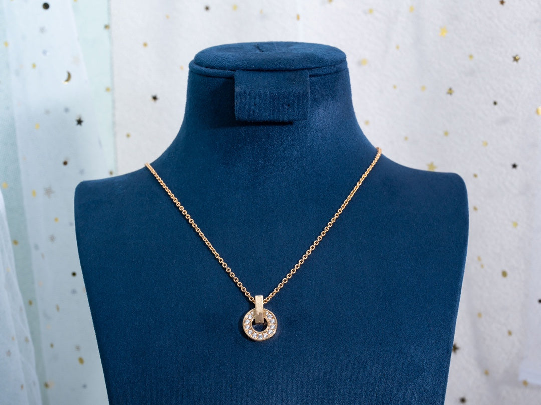 [⭐Sparkve]GARI NECKLACE PINK GOLD DIAMOND