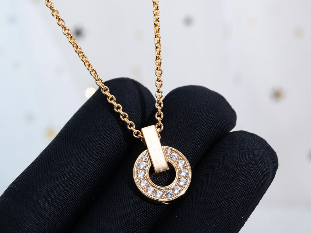 [⭐Sparkve]GARI NECKLACE PINK GOLD DIAMOND