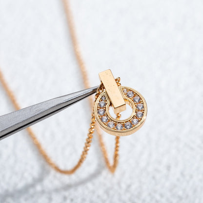 [⭐Sparkve]GARI NECKLACE PINK GOLD DIAMOND